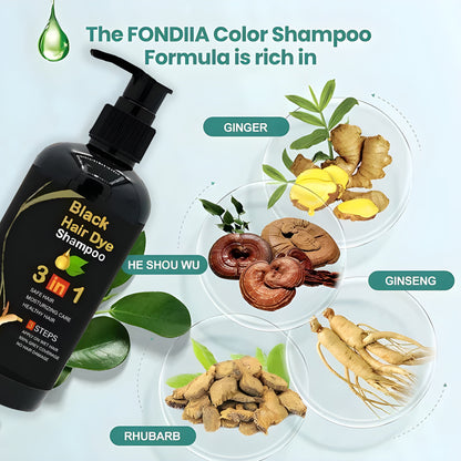 BLACK HAIR DYE SHAMPOO 3-IN-1  (NO SIDE EFFECT) - Buy 1 Get 1 Free 🔥