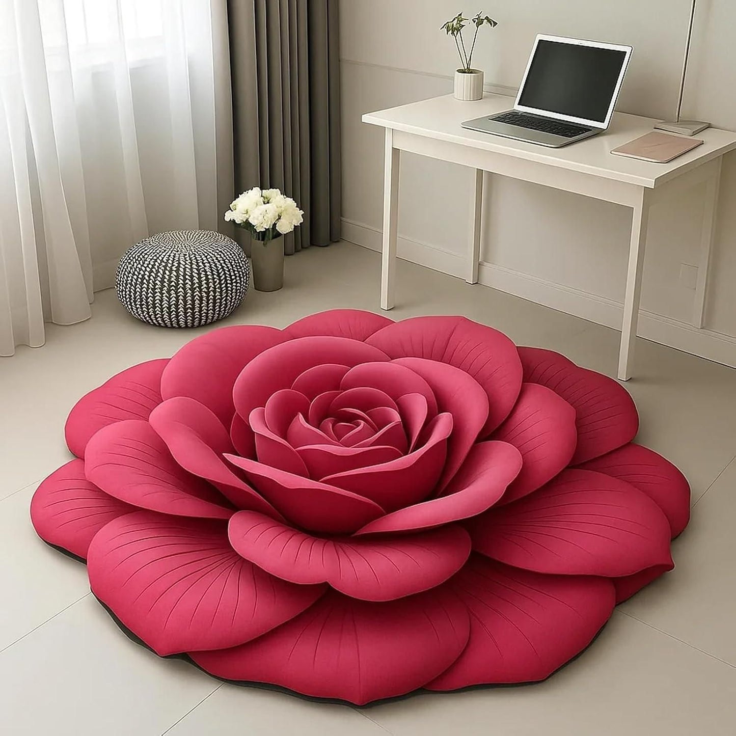 3D Floral Plush & Diatomaceous Earth Mat