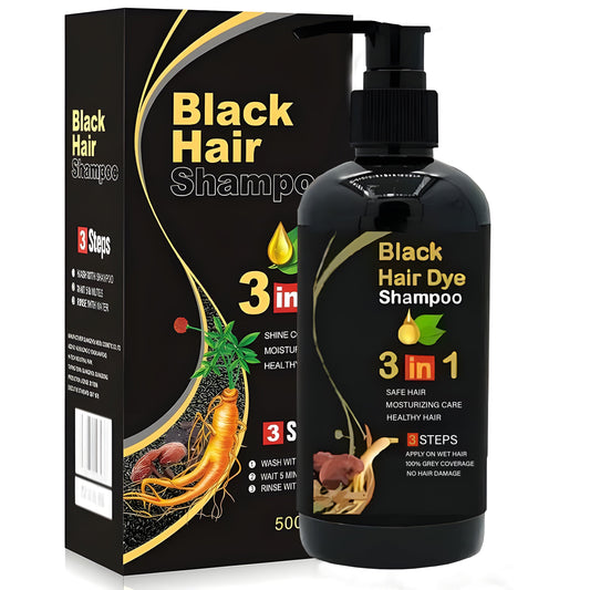BLACK HAIR DYE SHAMPOO 3-IN-1  (NO SIDE EFFECT) - Buy 1 Get 1 Free 🔥